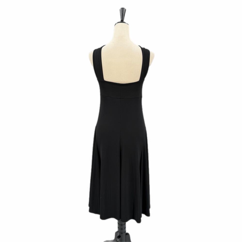 MICHAEL Michael Kors Black Knee Length Sleeveless Twist Front Sheath Chic Dress - Picture 2 of 11